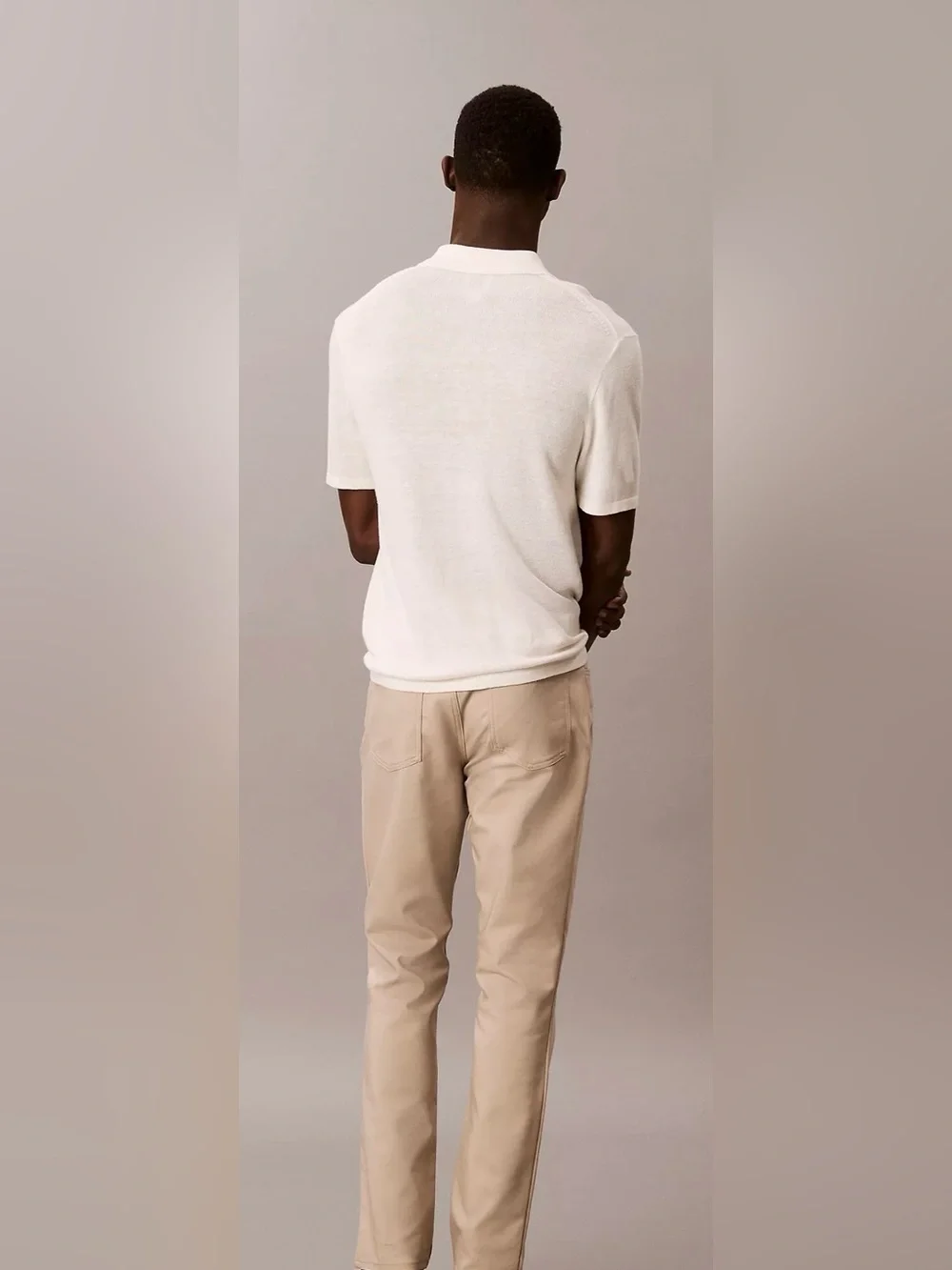 🦘 NWOT Calvin Klein Tan Slim Fit Trousers 34x32 🦘